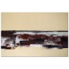 Modernes Wandbild Silber Bordeaux Rot abstrakt